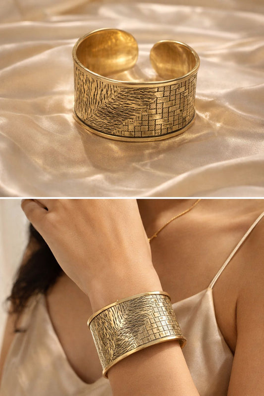 Barsa - Cuff Bracelet - Gold