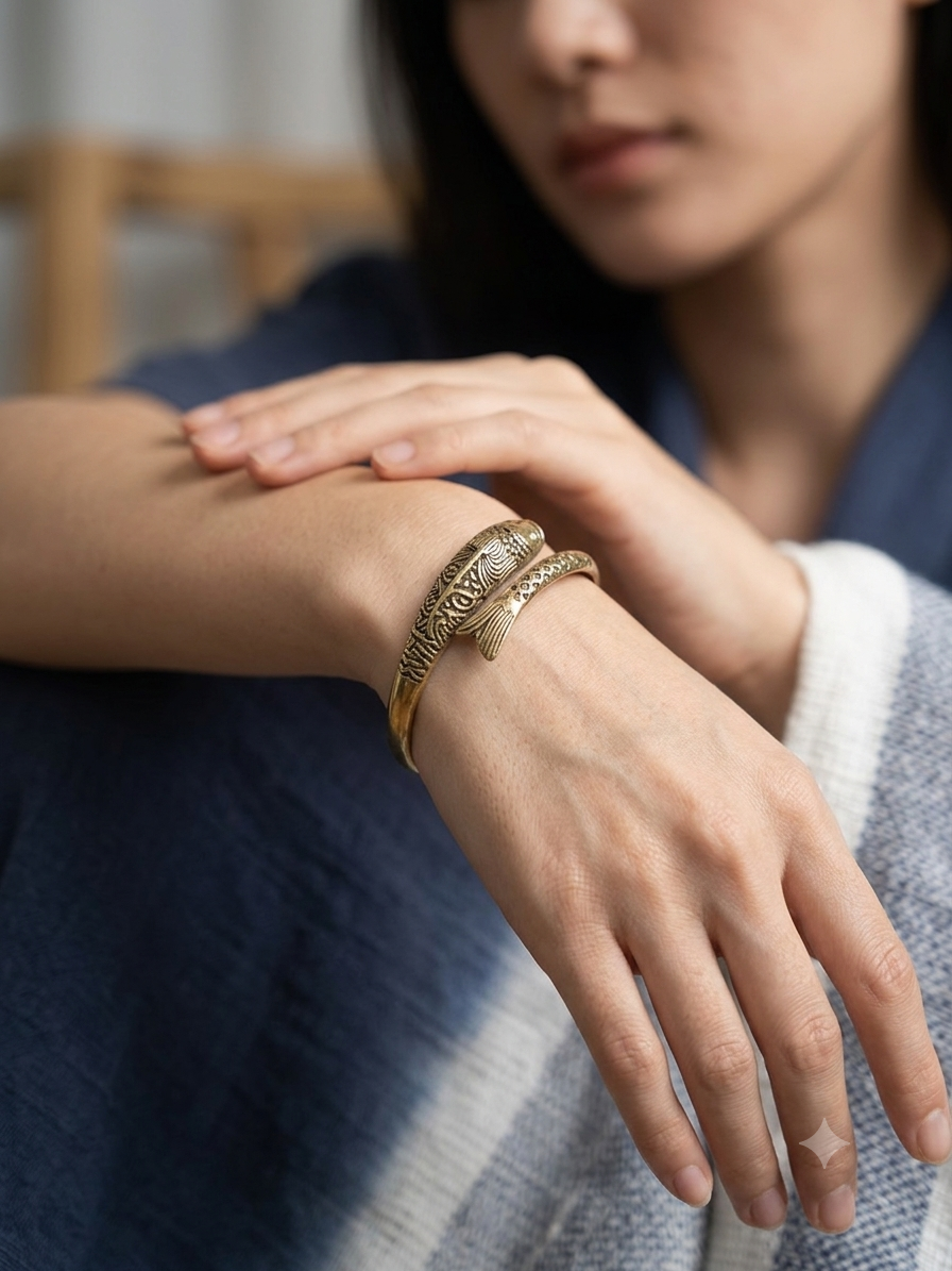 Barsa - Matsya Brass Cuff