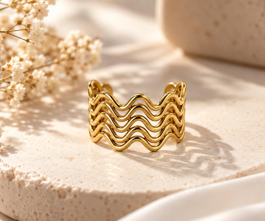 Barsa - Ripple Wave Ring
