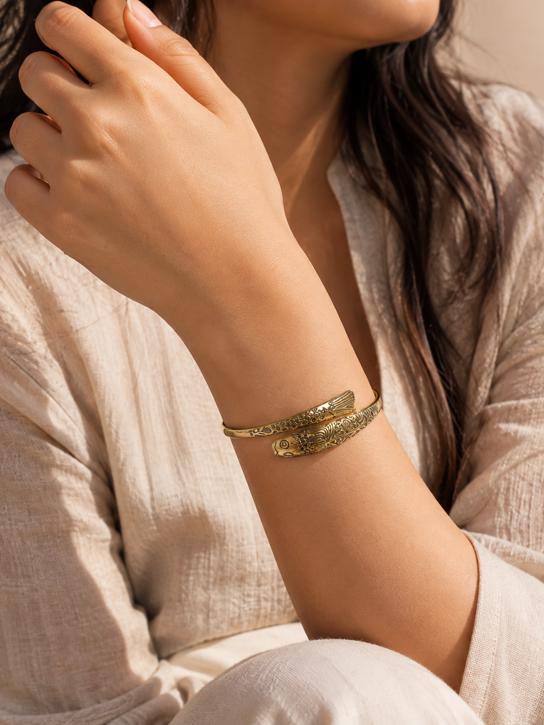 Barsa - Matsya Brass Cuff