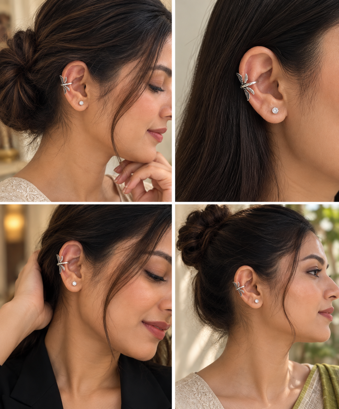 Barsa – Dragonfly Whisper Ear Cuff (No Pierce)