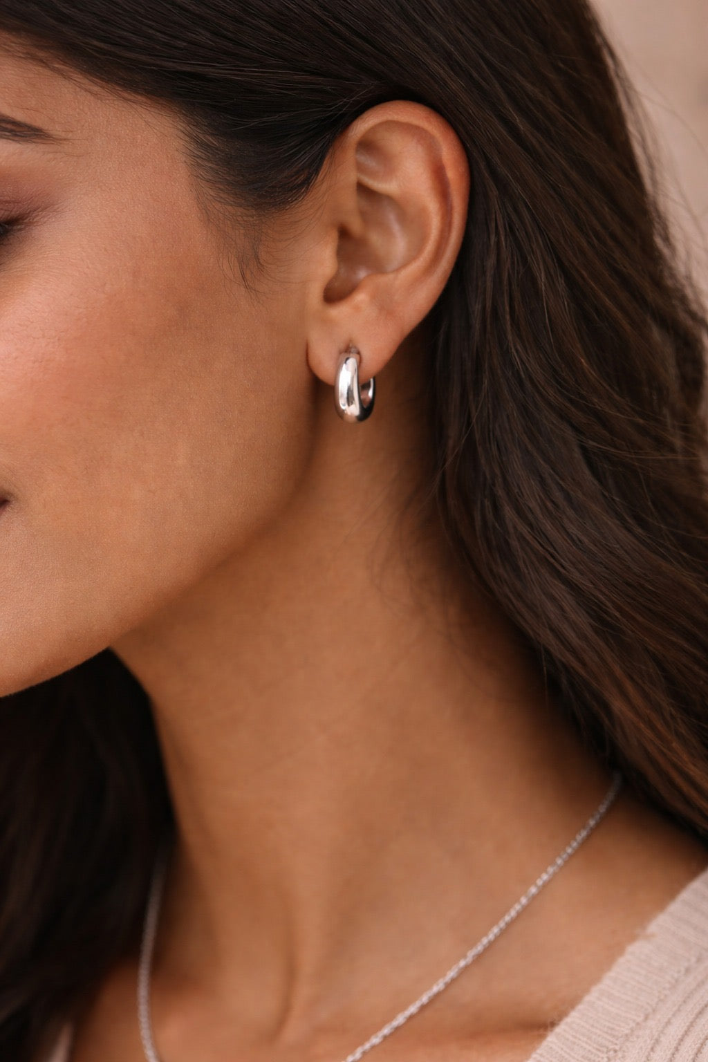 Barsa - C Earrings - Silver