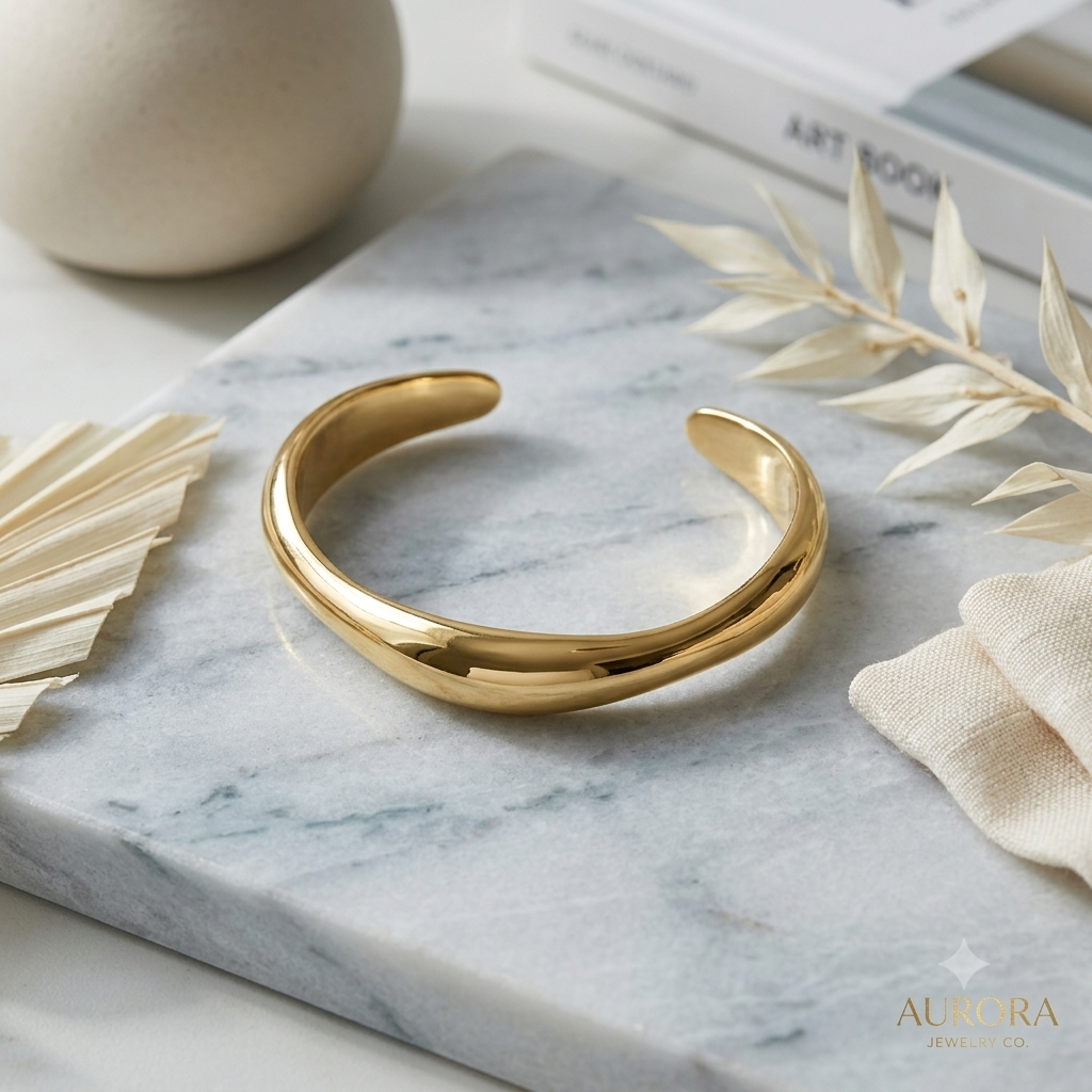 Barsa - Arc Brass Bangle