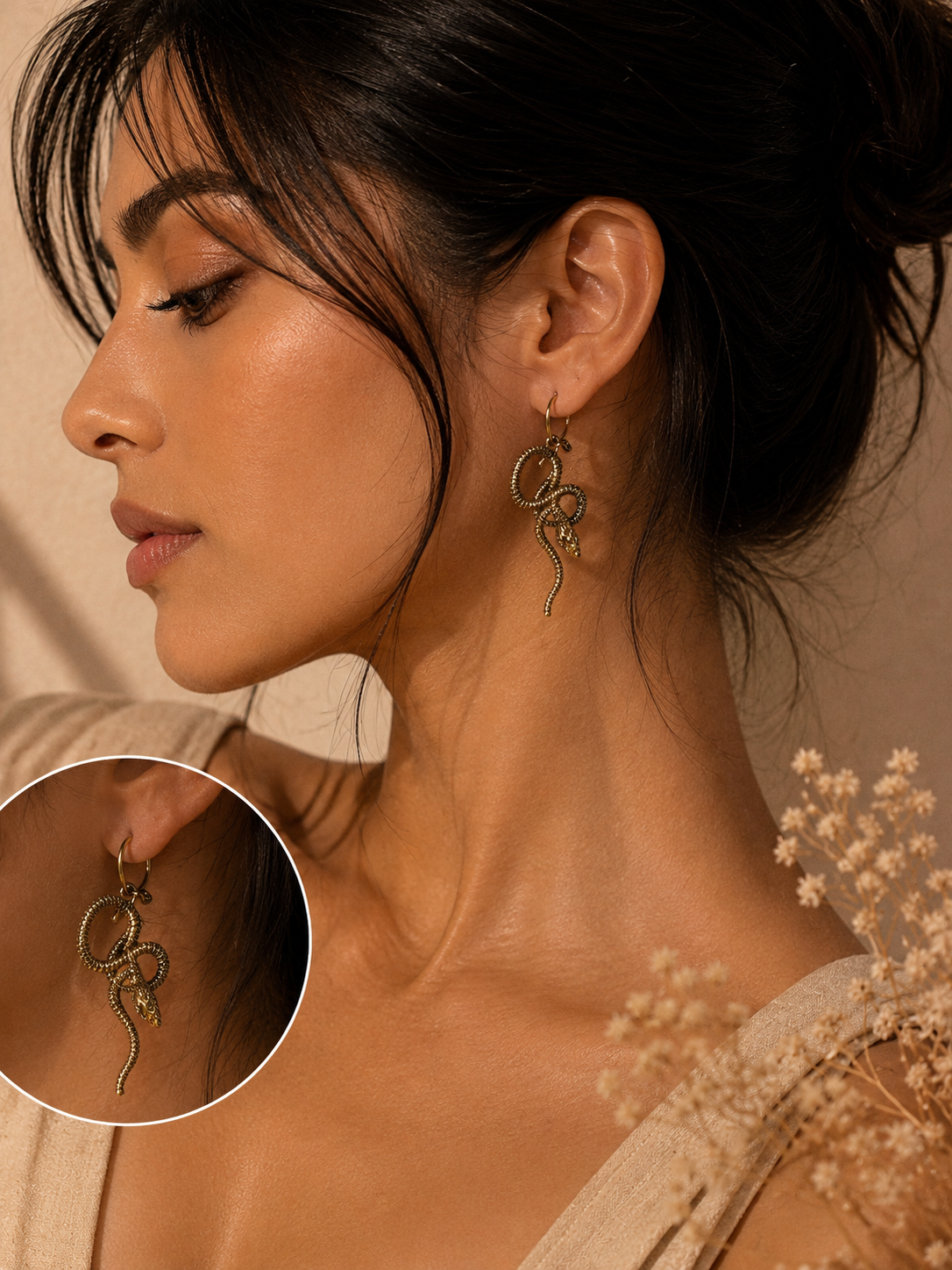 Barsa – Serpentine Coil Earrings