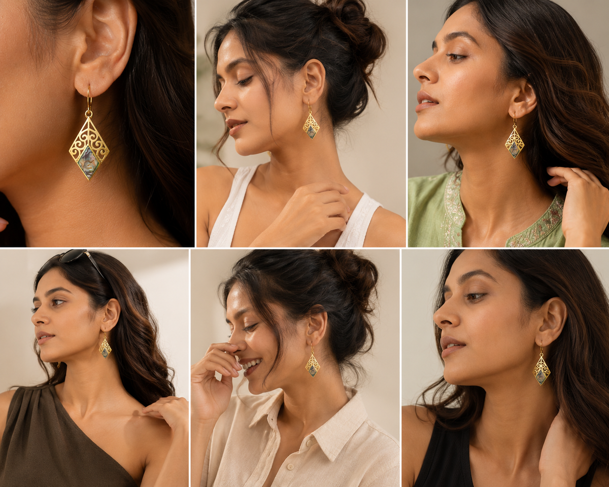 Barsa – Aurora Filigree Earrings