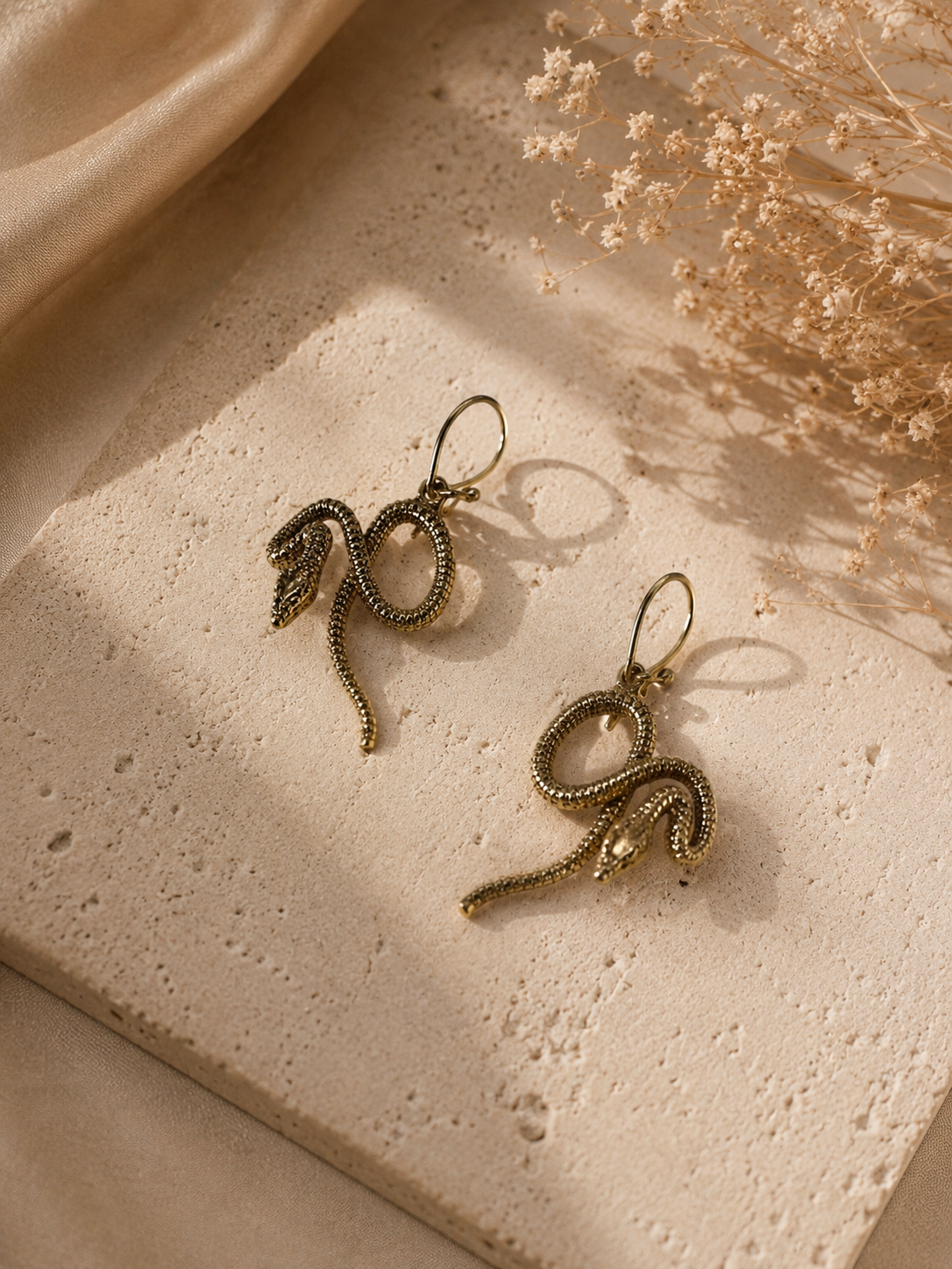 Barsa – Serpentine Coil Earrings