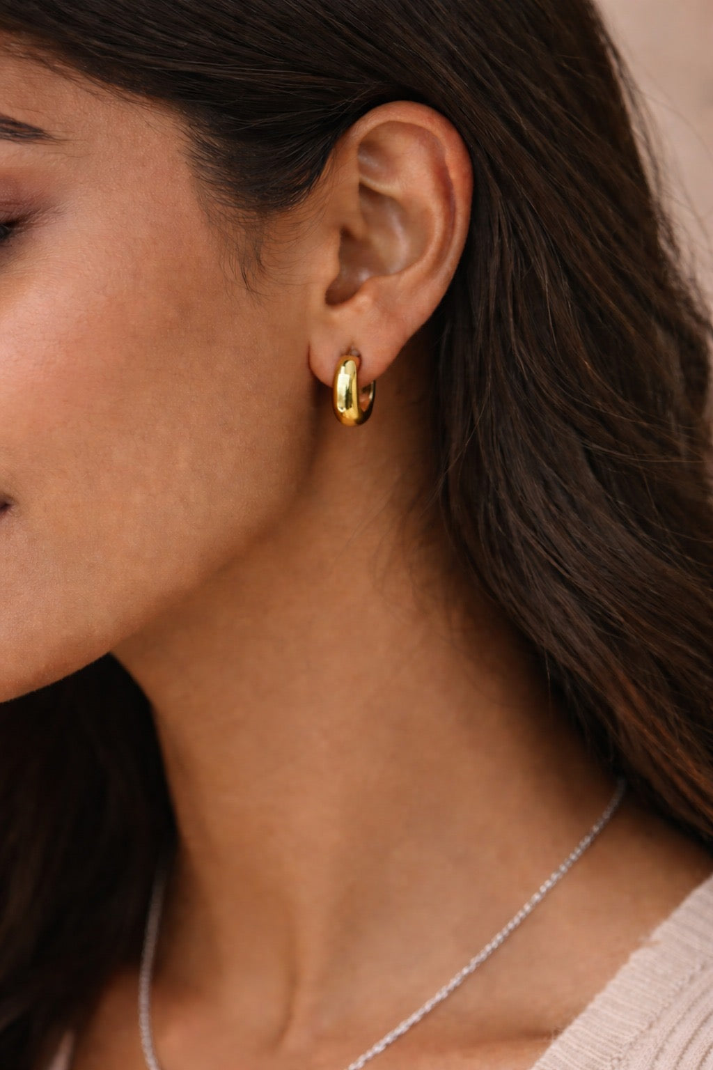 Barsa - C Earrings - Golden