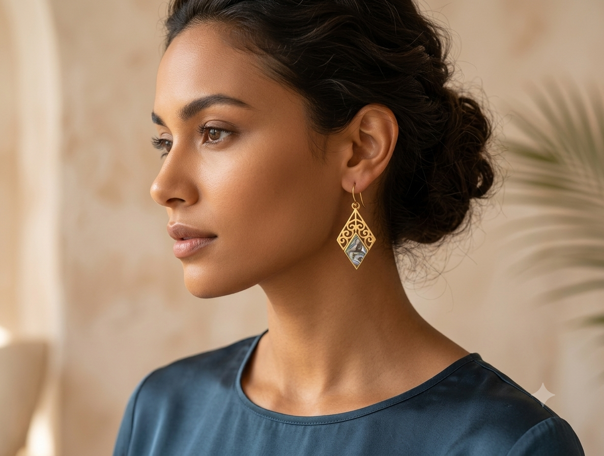 Barsa – Aurora Filigree Earrings