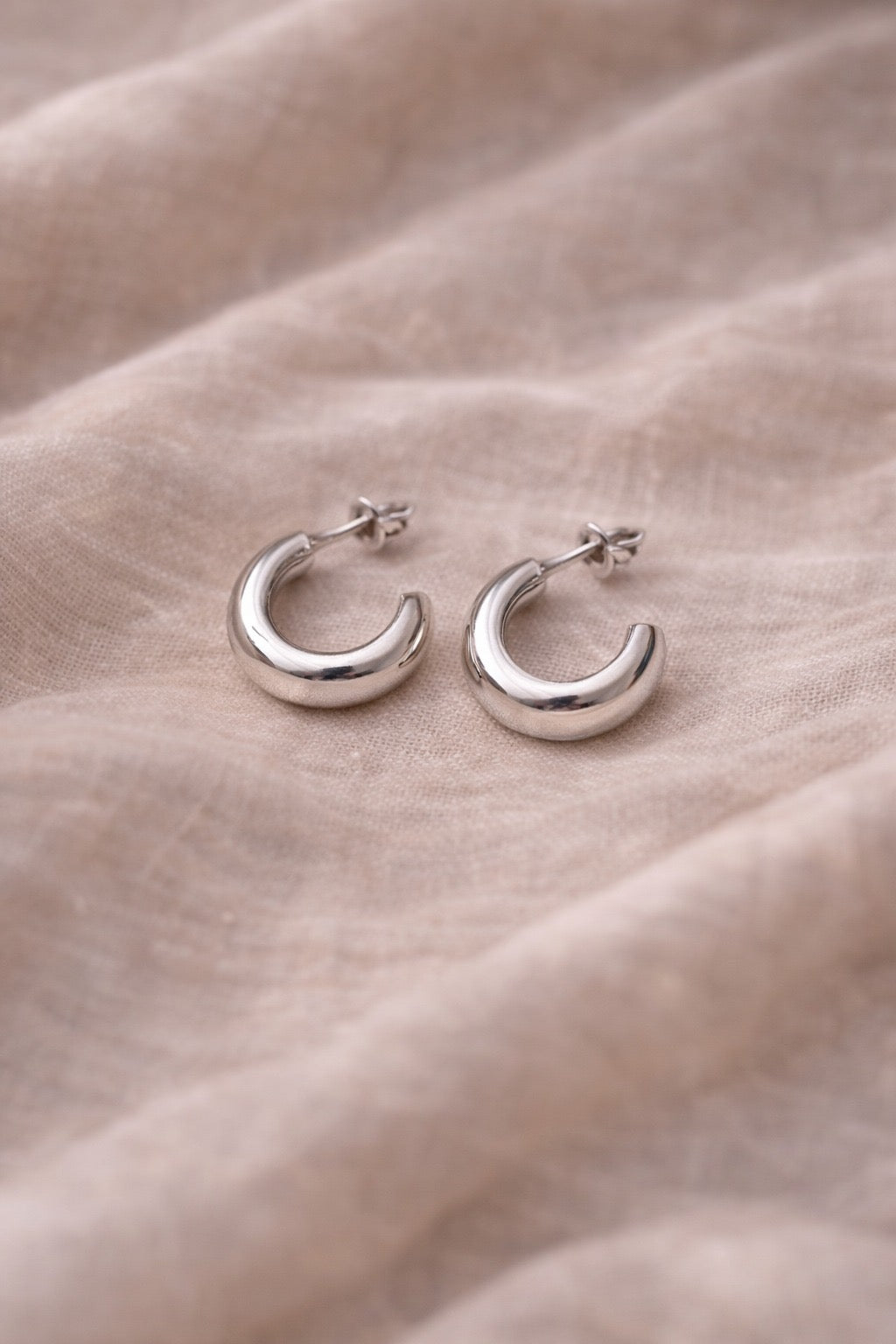 Barsa - C Earrings - Silver