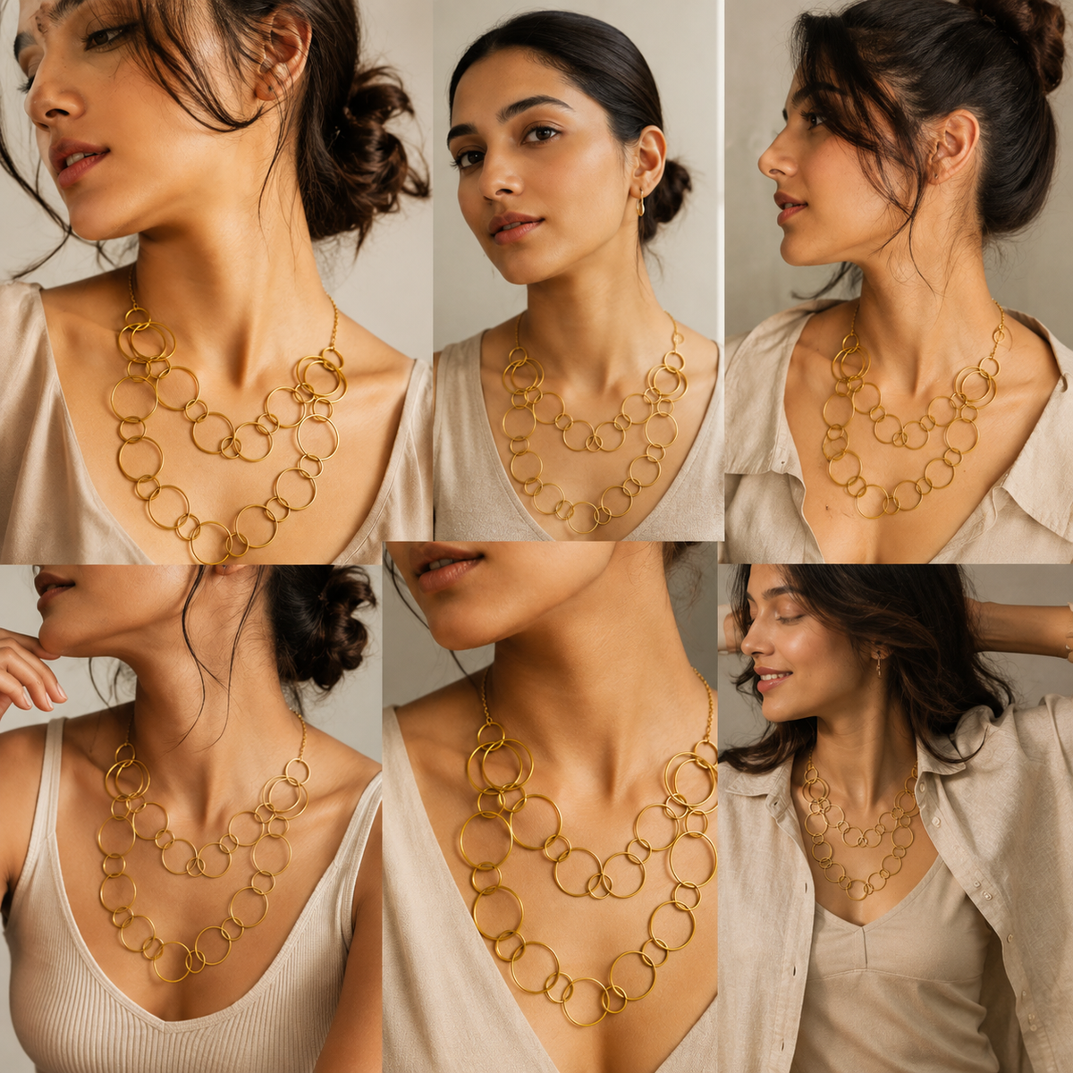 Barsa - Celestial Orbit Layered Necklace