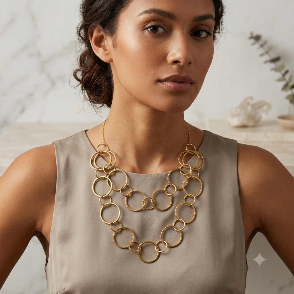 Barsa - Celestial Orbit Layered Necklace