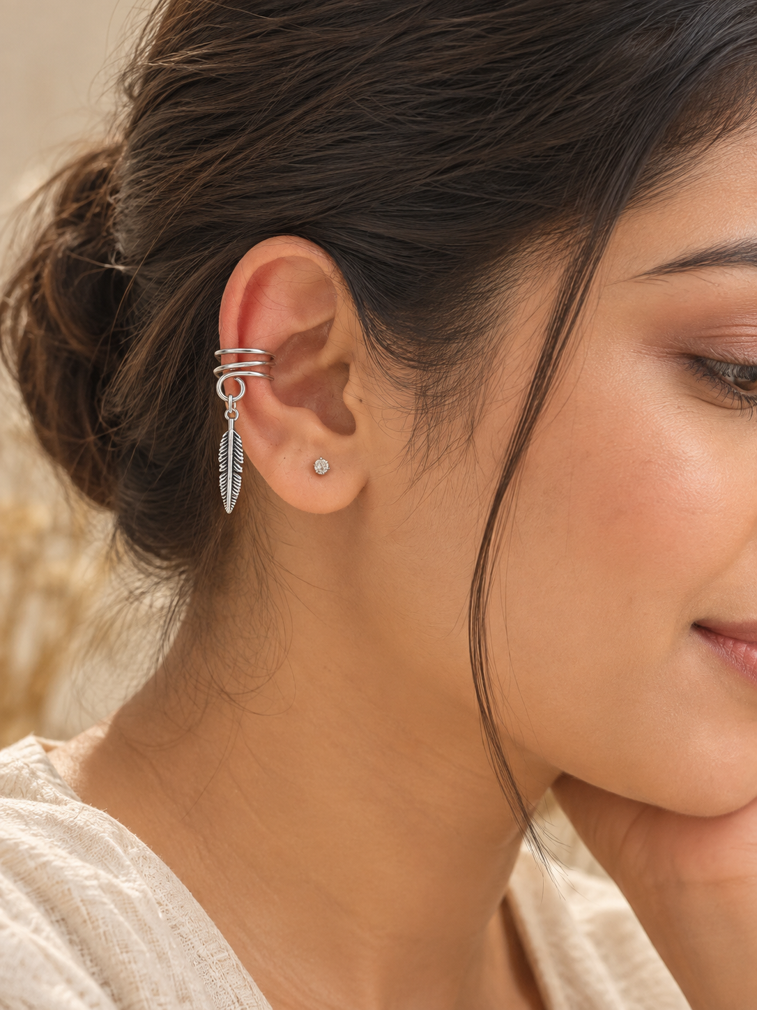 Barsa - Feather Cuff (no pierce)