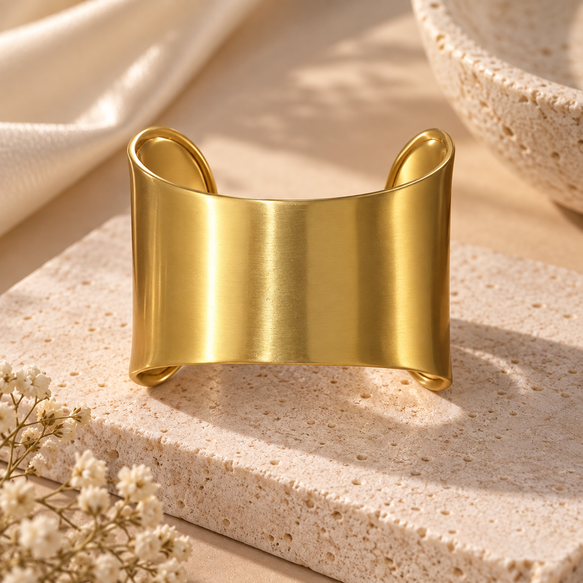 Barsa - Elara Statement Brass Cuff