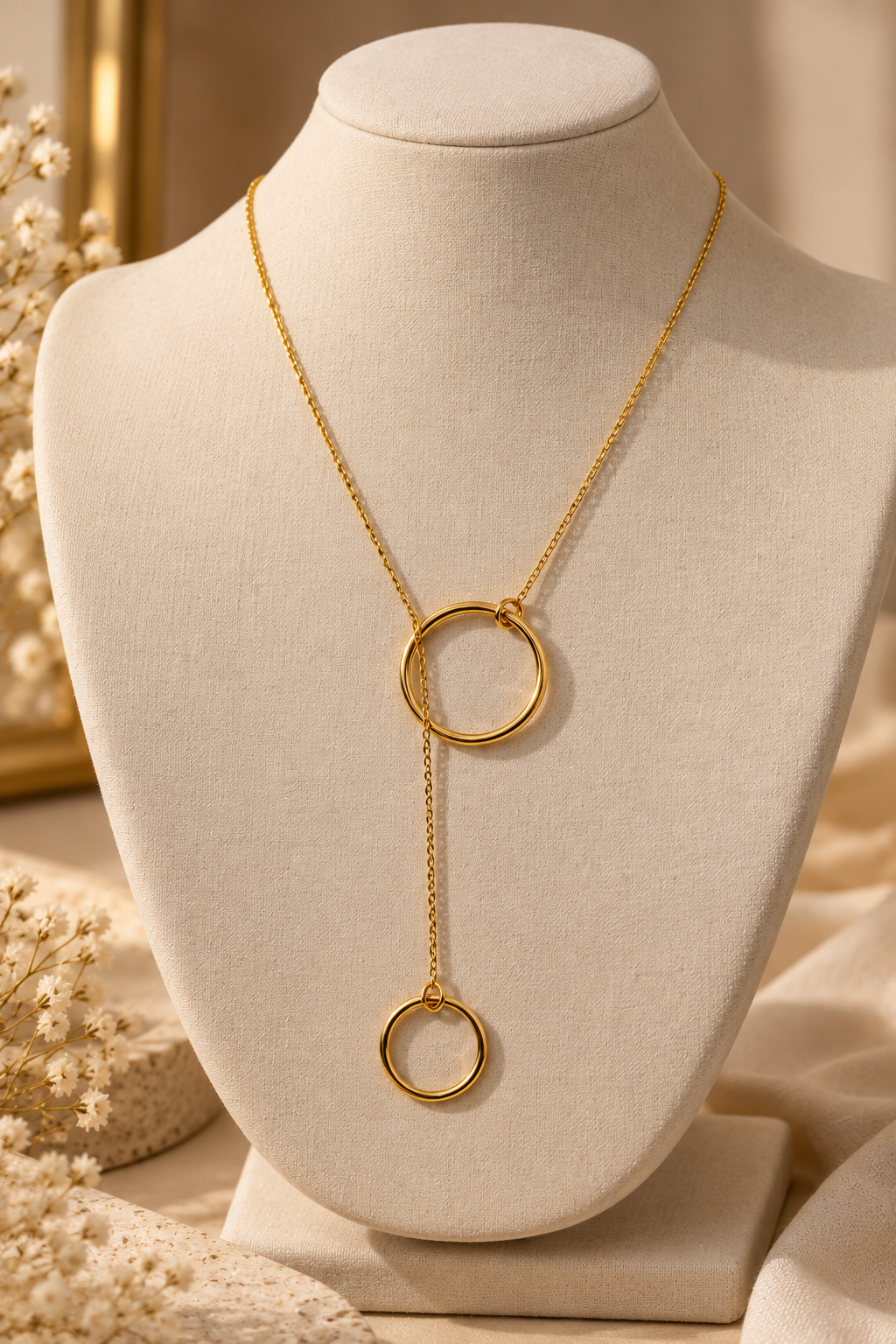 Barsa - Circle Drop Necklace