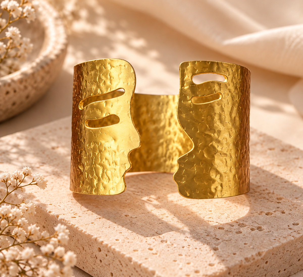 Barsa - Two-Faced Sculptural Cuff