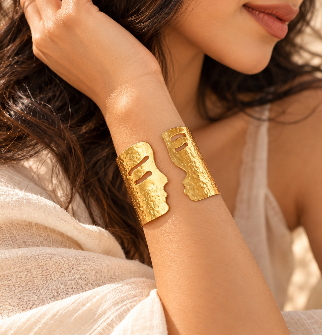 Barsa - Two-Faced Sculptural Cuff