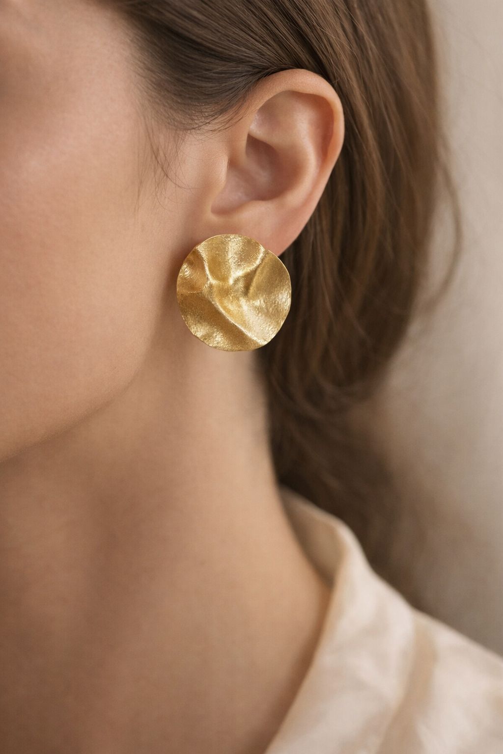 Barsa - Hammered Earrings
